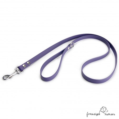 Correa Paseo Biothane Beta con Herrajes de Níquel Violeta para perros