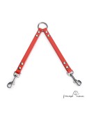 Amarre dos perros Biothane Beta Rojo
