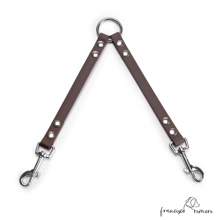 Amarre dos perros Biothane Beta Chocolate