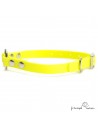 Collar Biothane Beta con Anilla Central Amarillo para perro