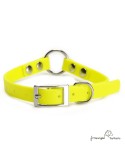 Collar Biothane Beta con Anilla Central Amarillo para perro
