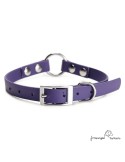 Collar Biothane Beta con Anilla Central Violeta para perro