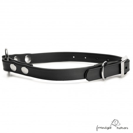 Collar Biothane Beta con Anilla Central Negro