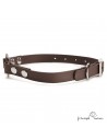 Collar Biothane Beta con Anilla Central Chocolate para perro