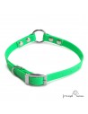 Collar Biothane Beta con Anilla Central Personalizado Verde para perro
