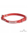 Collar Biothane Beta con Anilla Central Personalizado Rojo para perro