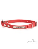 Collar Biothane Beta con Anilla Central Personalizado Rojo para perro