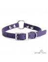 Collar Biothane Beta Anilla Central Personalizado Violeta para perro