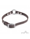 Collar Biothane Beta Anilla Central Personalizado Chocolate para perro