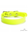 Collar Biothane Gold ancho 2,5 cm hebilla rulo Amarillo para perro