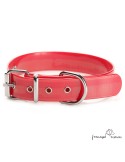 Collar Biothane Gold ancho cinta 2,5 cm hebilla rulo Rojo para perro