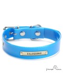 Collar Biothane Gold  2,5 cm rulo Personalizado Azul para perro