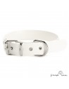 Collar Biothane Gold  2,5 cm rulo Personalizado Blanco para perro