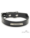 Collar Biothane Gold  2,5 cm rulo Personalizado Negro para perro