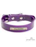 Collar Biothane Gold  2,5 cm rulo Personalizado Violeta para perro