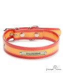 Collar Biothane Gold  2,5 rulo Personalizado Bandera España para perro
