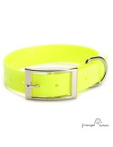 Collar Biothane Gold ancho 2,5 cm hebilla alemana Amarillo para perro