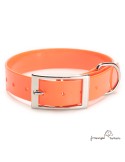 Collar Biothane Gold ancho 2,5 cm hebilla alemana Naranja para perro
