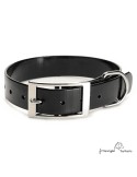 Collar Biothane Gold ancho 2,5 cm hebilla alemana Negro para perro