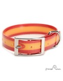 Collar Biothane Gold 2,5 cm hebilla alemana Bandera España para perro