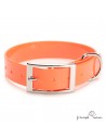Collar Biothane Gold ancho 2,5 cm hebilla alemana Naranja para perro