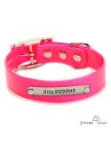 Collar Biothane Gold ancho 2,5 cm hebilla alemana Rosa para perro