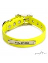 Collar Biothane Beta ancho cinta 2,5 cm con costura Personalizado amarillo 1.1