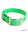 Collar Biothane Beta ancho cinta 2,5 cm con costura personalizado verde 1.2