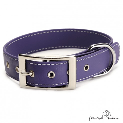 Biothane Beta ancho cinta 2,5 cm con costura Personalizado Violeta 2