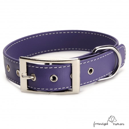 Biothane Beta ancho cinta 2,5 cm con costura Personalizado Violeta 2