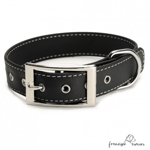 Biothane Beta ancho cinta 2,5 cm con costura Personalizado Negro 2