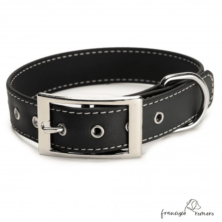 Biothane Beta ancho cinta 2,5 cm con costura Personalizado Negro 2