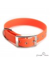 Collar Biothane Beta ancho cinta 2,5 cm con costura naranja 1.3