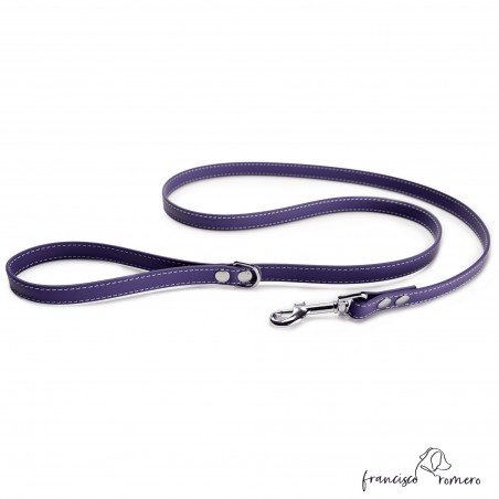 Correa de Paseo Biothane Beta con costura violeta 1