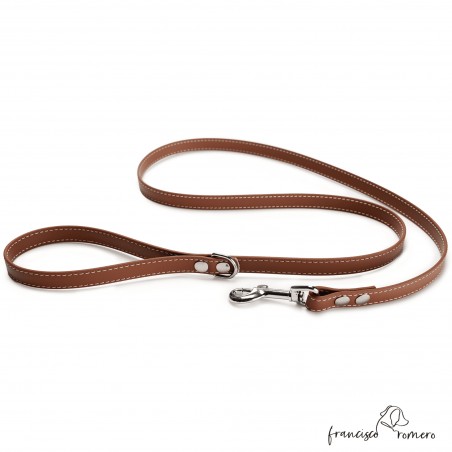 Correa de Paseo Biothane Beta con costura marrón 1