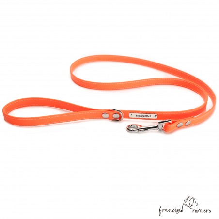 Correa de Paseo Biothane Beta con costura Personalizada Naranja 1