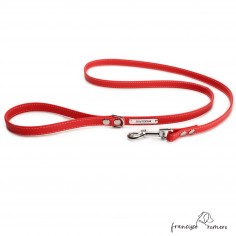 Correa de Paseo Biothane Beta con costura Personalizada Roja 1