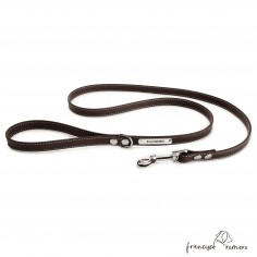 Correa de Paseo Biothane Beta con costura Personalizada Chocolate 1