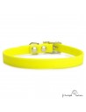 Collar Biothane Beta ancho cinta 1,6 cm con costura Amarillo 3
