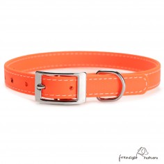 Collar Biothane Beta ancho cinta 1,6 cm con costura Naranja 2