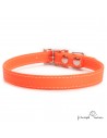 Collar Biothane Beta ancho cinta 1,6 cm con costura Naranja 3