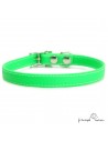 Collar Biothane Beta ancho cinta 1,6 cm con costura Verde 3