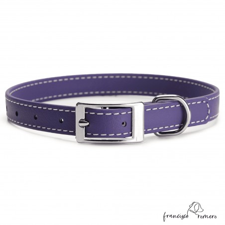 Collar Biothane Beta ancho cinta 1,6 cm con costura Violeta 2