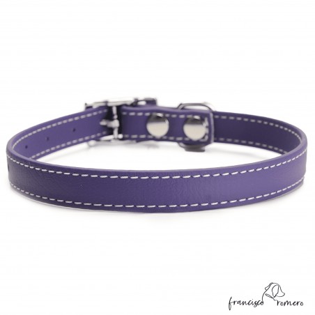 Collar Biothane Beta ancho cinta 1,6 cm con costura Violeta 3