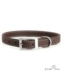 Collar Biothane Beta ancho cinta 1,6 cm con costura Chocolate 2