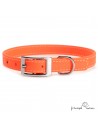 Collar Biothane Beta ancho cinta 1,6 cm con costura Personalizado Naranja 3