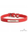 Collar Biothane Beta ancho cinta 1,6 cm con costura Personalizado Rojo 2