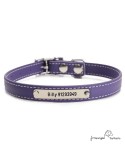 Collar Biothane Beta ancho cinta 1,6 cm con costura Personalizado Violeta 2