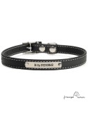 Collar Biothane Beta ancho cinta 1,6 cm con costura Personalizado Negro 2