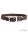 Collar Biothane Beta ancho cinta 1,6 cm con costura Personalizado Chocolate 3
